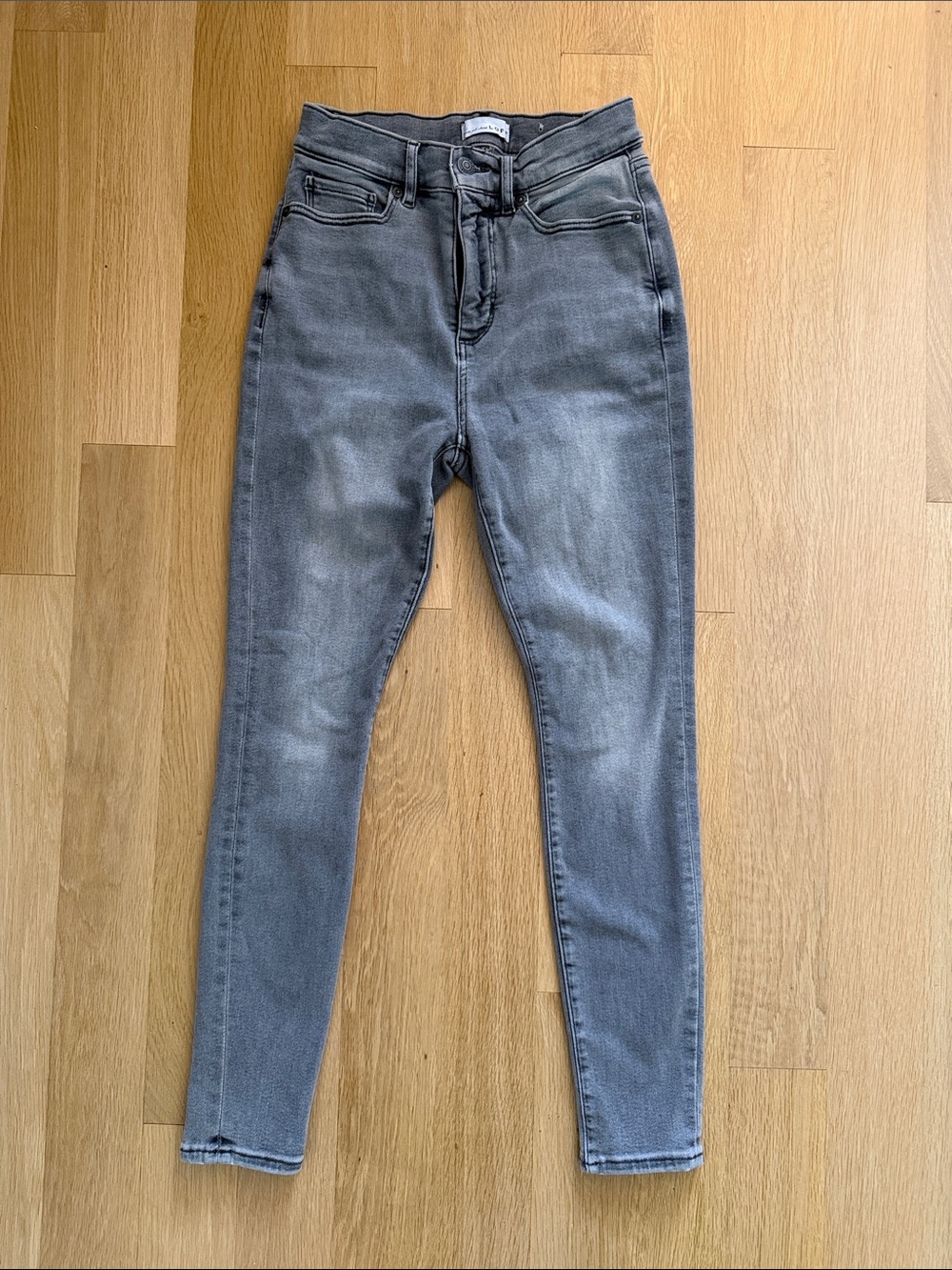 LOFT Gray High-Rise Skinny Jeggings
